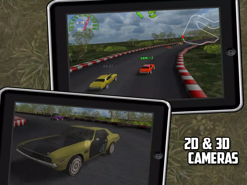 Capturas de tela do Muscle car: multiplayer racing with track builder iPad 