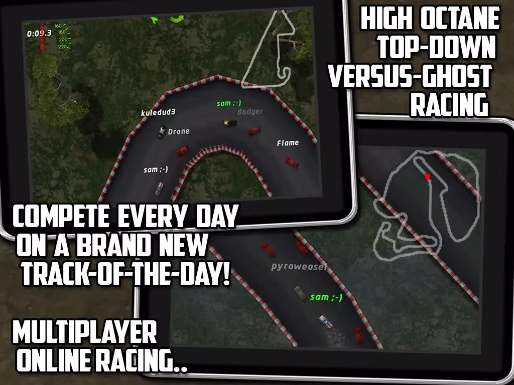 Capturas de tela do Muscle car: multiplayer racing with track builder iPad 