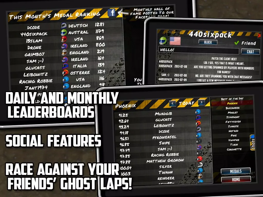 Capturas de tela do Muscle car: multiplayer racing with track builder iPad 