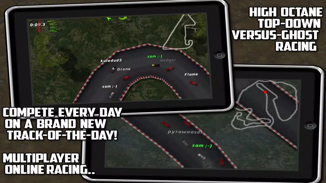 Capturas de tela do Muscle car: multiplayer racing with track builder