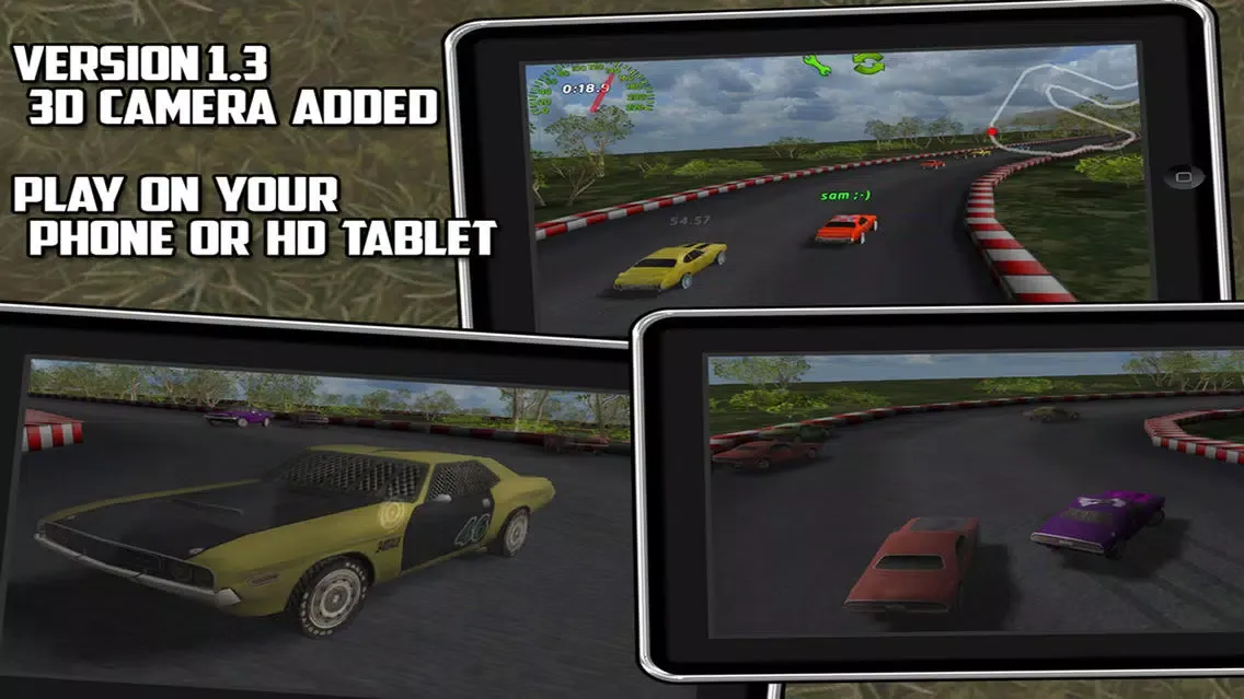 Capturas de tela do Muscle car: multiplayer racing with track builder