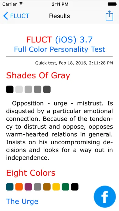 FLUCT - Full Color Personality Test Ekran Görüntüleri