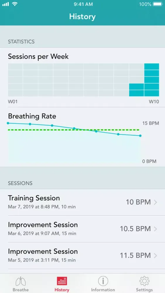 PSYTREC Breathing Trainer Screenshots