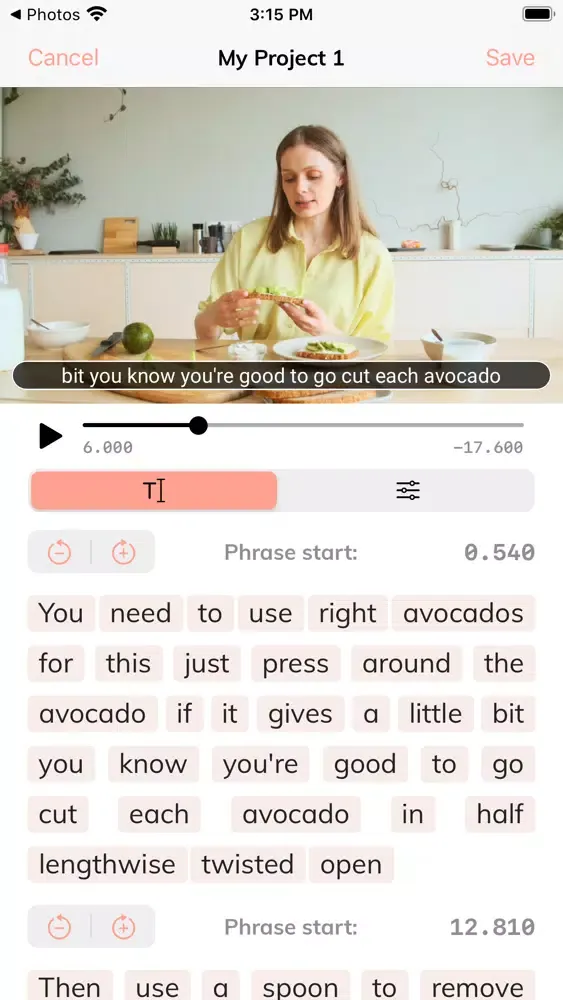 Ảnh chụp màn hình của Subtitle - Automatic Captions