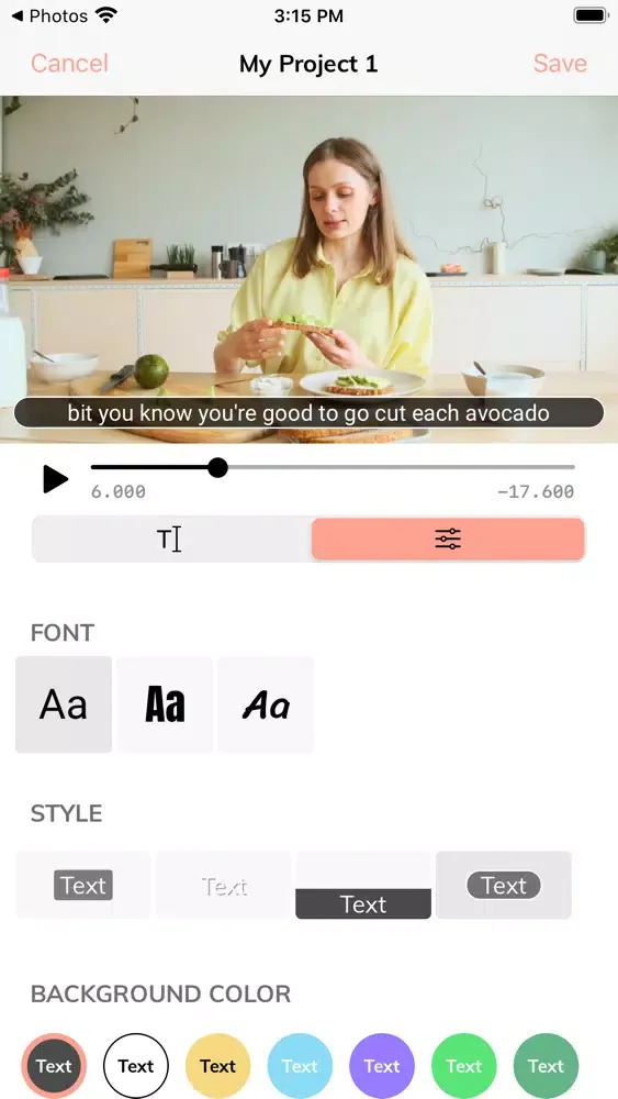 Ảnh chụp màn hình của Subtitle - Automatic Captions