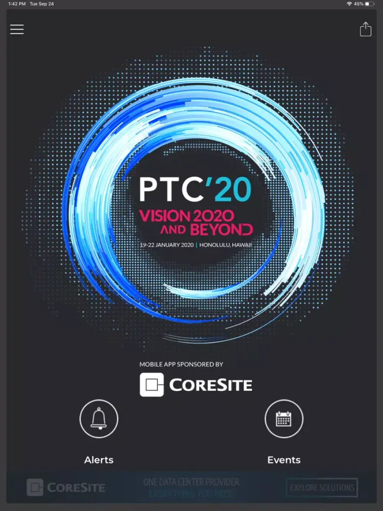 PTC’20 iPad  Ekran Görüntüleri