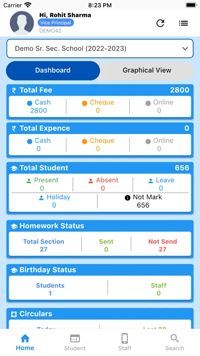 Tangkapan layar School App Pro
