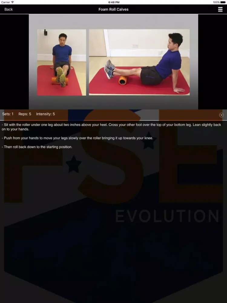 Tangkapan layar Fitness Sport Evolution iPad 