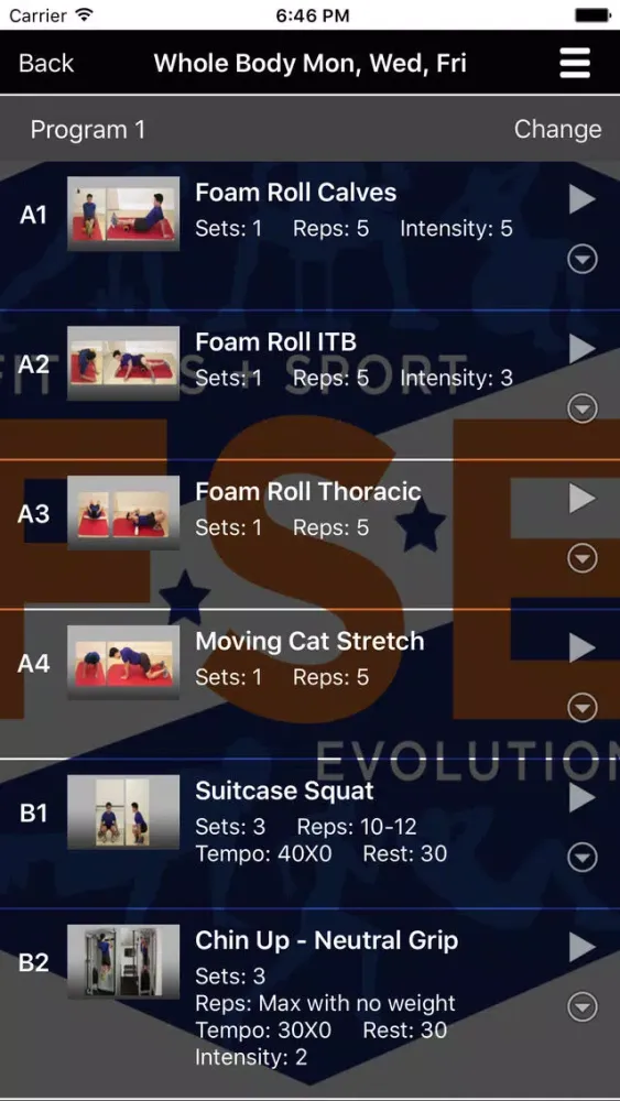 Tangkapan layar Fitness Sport Evolution