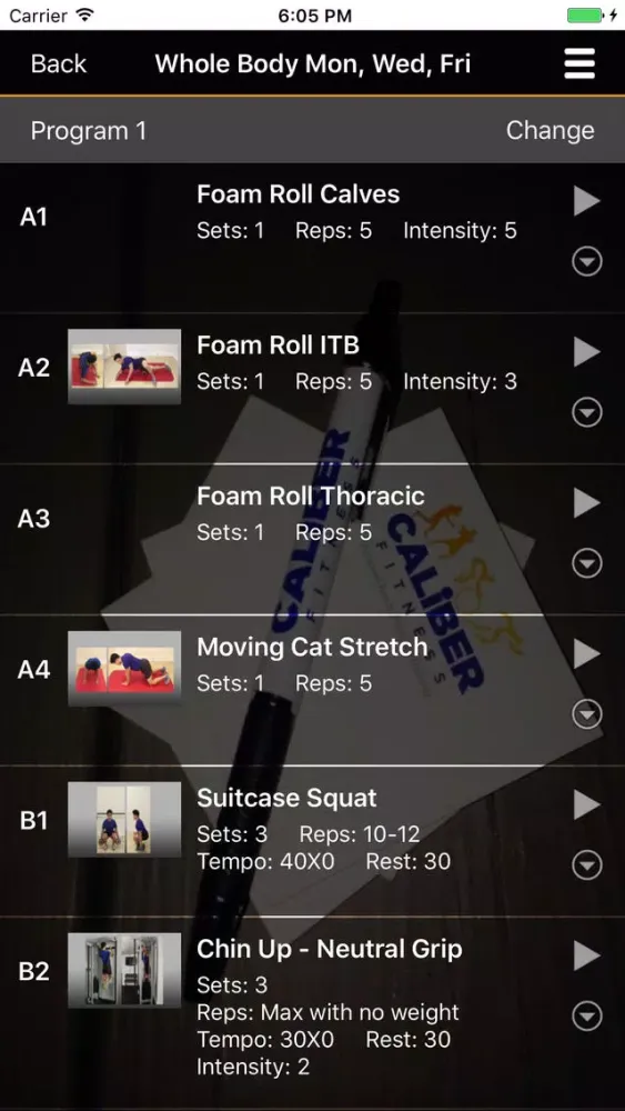 Caliber Fitness স্ক্রিনশট