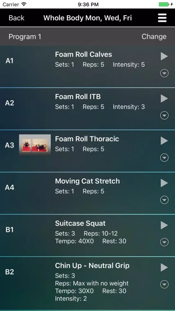 Capturas de tela do Oliver Kelly Fitness