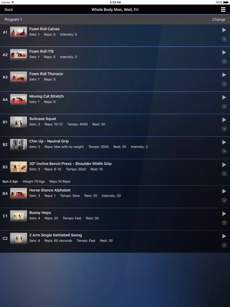 Capturas de pantalla de OptYou iPad 