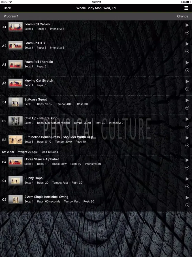Capturas de pantalla de PHYSICAL CULTURE FITNESS iPad 