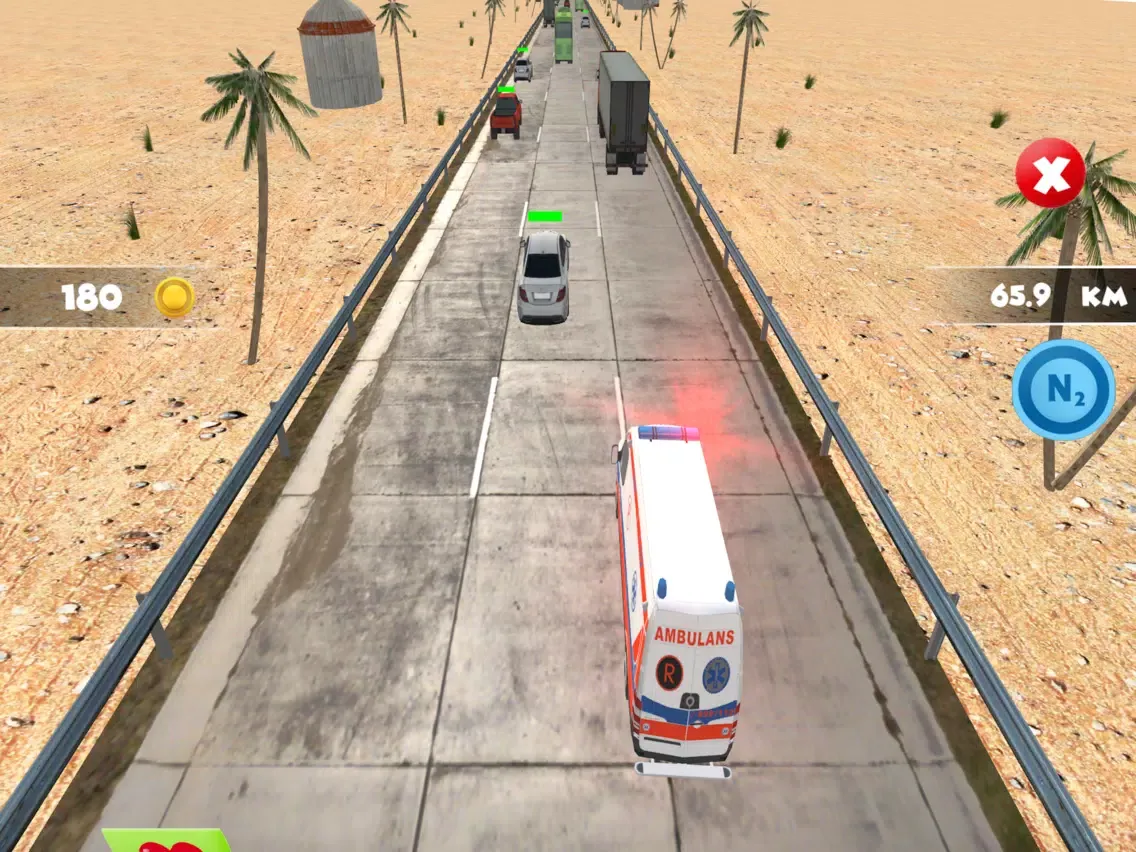 Ảnh chụp màn hình của Ambulance Highway Traffic Racer iPad 