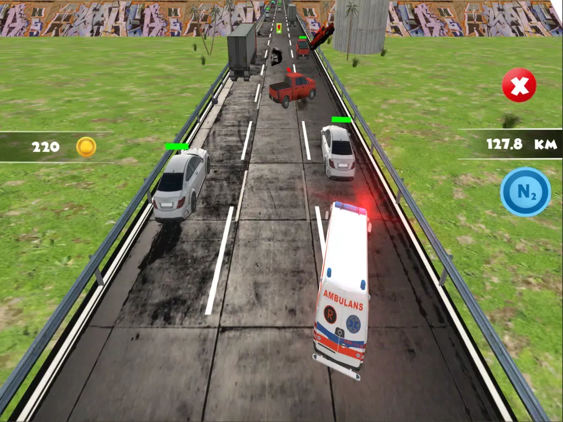 Ảnh chụp màn hình của Ambulance Highway Traffic Racer iPad 