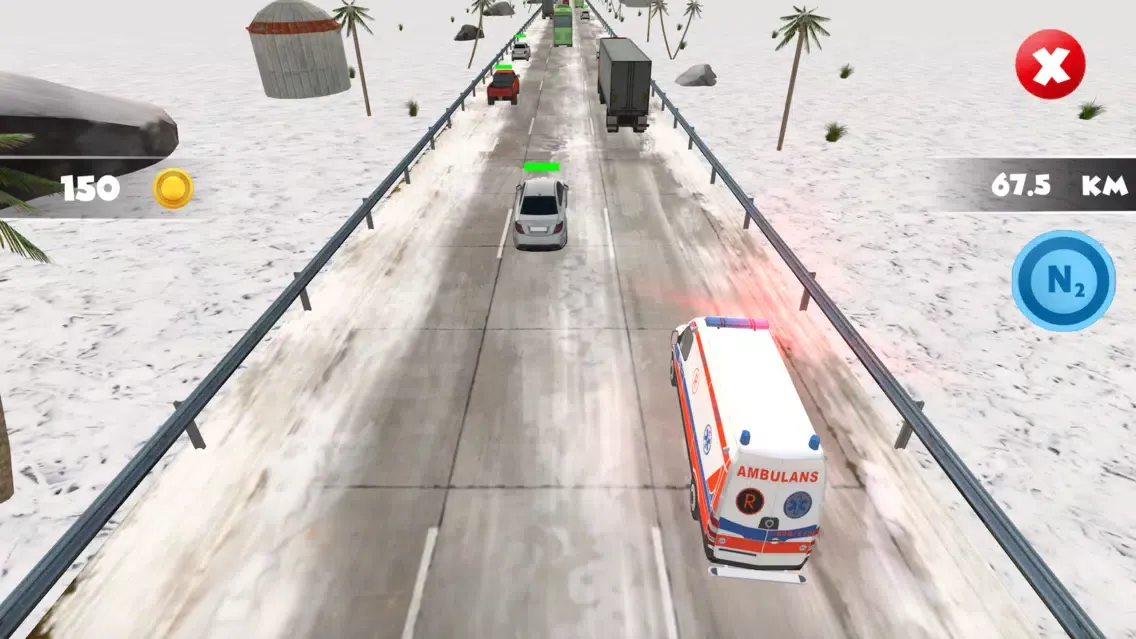 Ảnh chụp màn hình của Ambulance Highway Traffic Racer