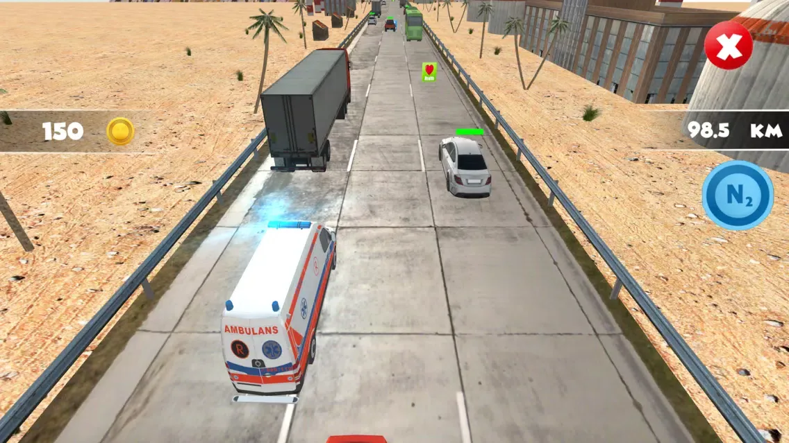 Ảnh chụp màn hình của Ambulance Highway Traffic Racer