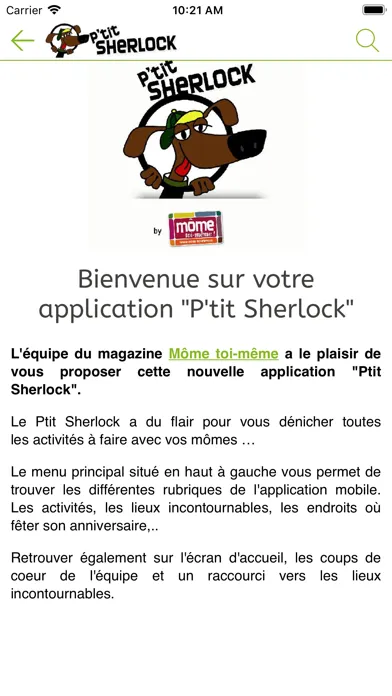 Zrzuty ekranu Ptit Sherlock