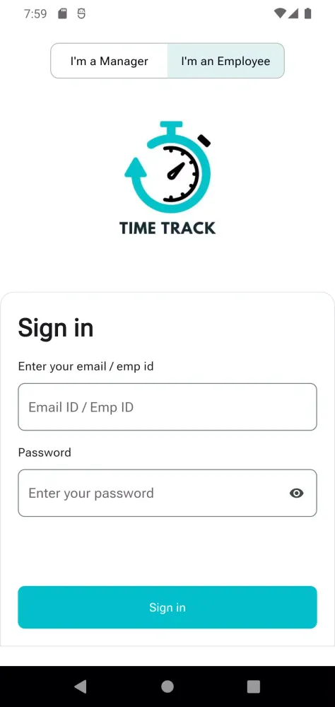Zrzuty ekranu Time Track