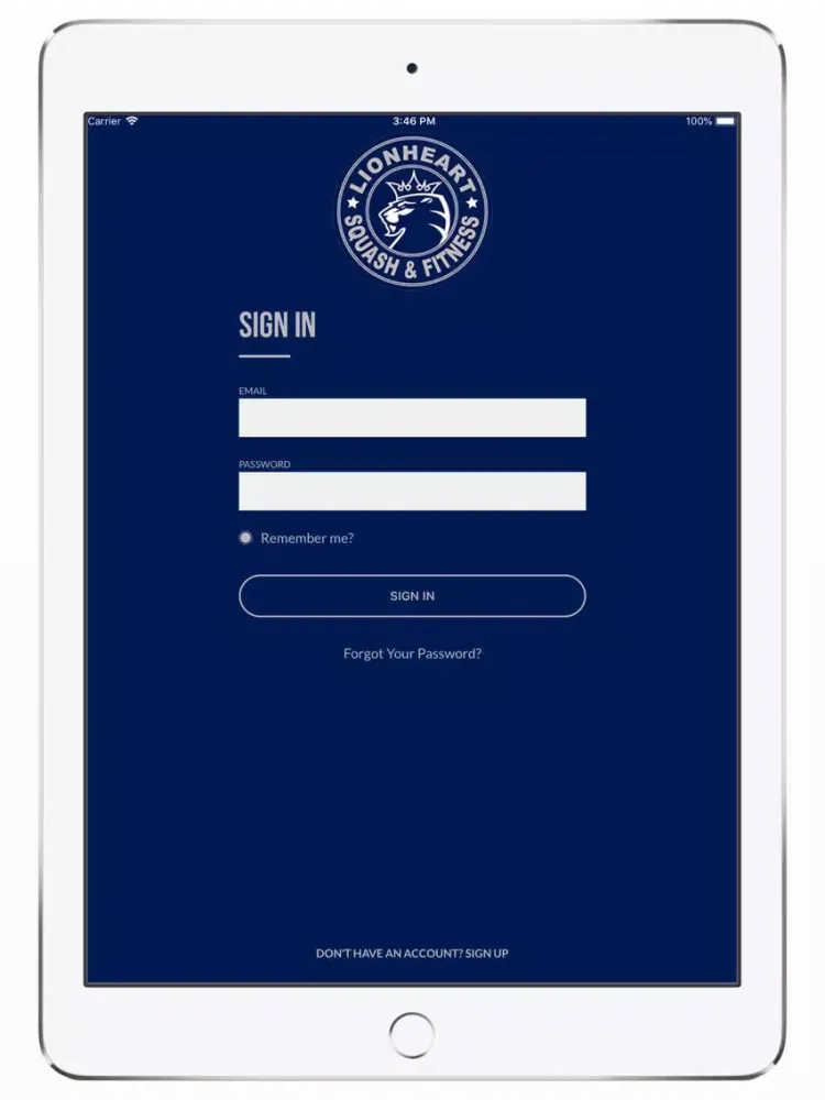 Ảnh chụp màn hình của Lionheart Fitness iPad 