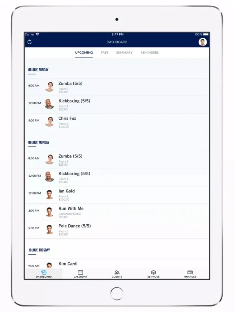 Ảnh chụp màn hình của Lionheart Fitness iPad 