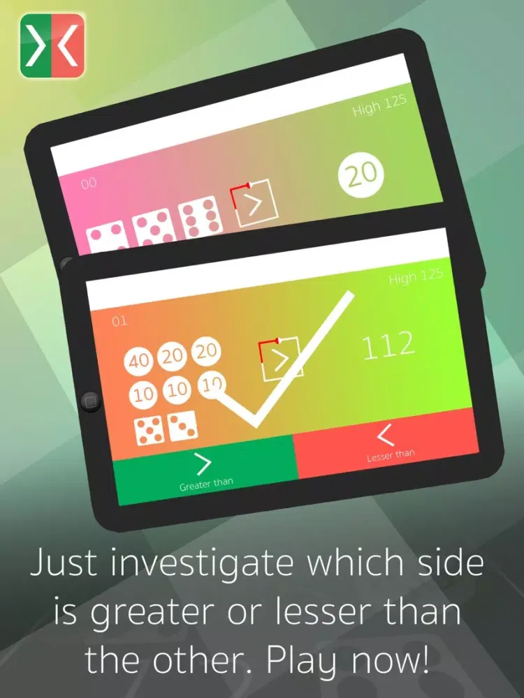 Capturas de tela do greater or lesser iPad 