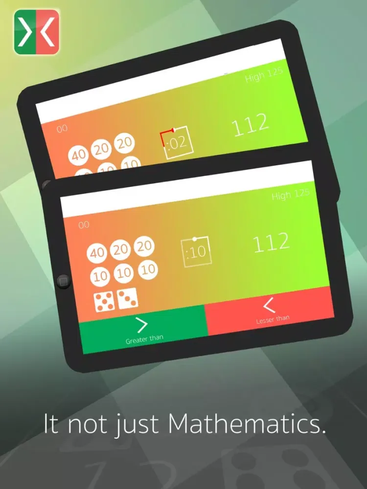 Capturas de tela do greater or lesser iPad 
