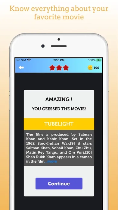 Capturas de pantalla de Cinematic Trivia