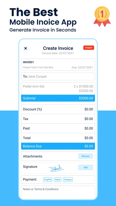 Screenshot di Invoice Maker゜- Create Invoice