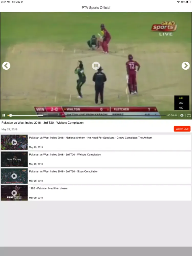 PTV SPORTS LIVE- OFFICIAL iPad  スクリーンショット