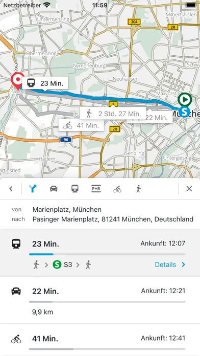 Zrzuty ekranu BayernInfo Maps