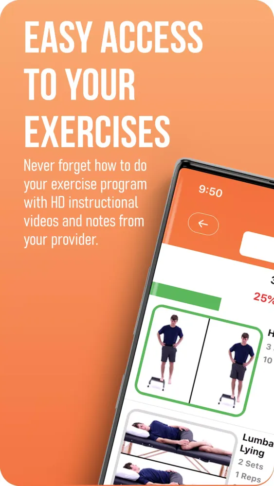 Tangkapan skrin Deliver Rehab Patient App