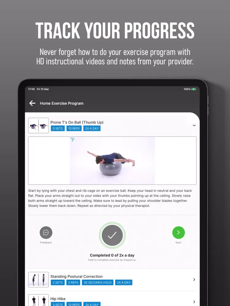 Therafit Rehab Ekran Görüntüleri