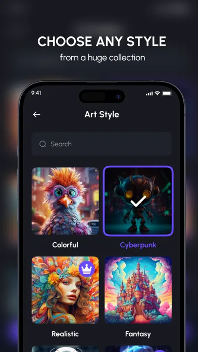 Tangkapan layar AI Art Generator - Art Studio
