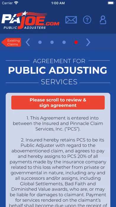 Captures d'écran de Public Adjuster