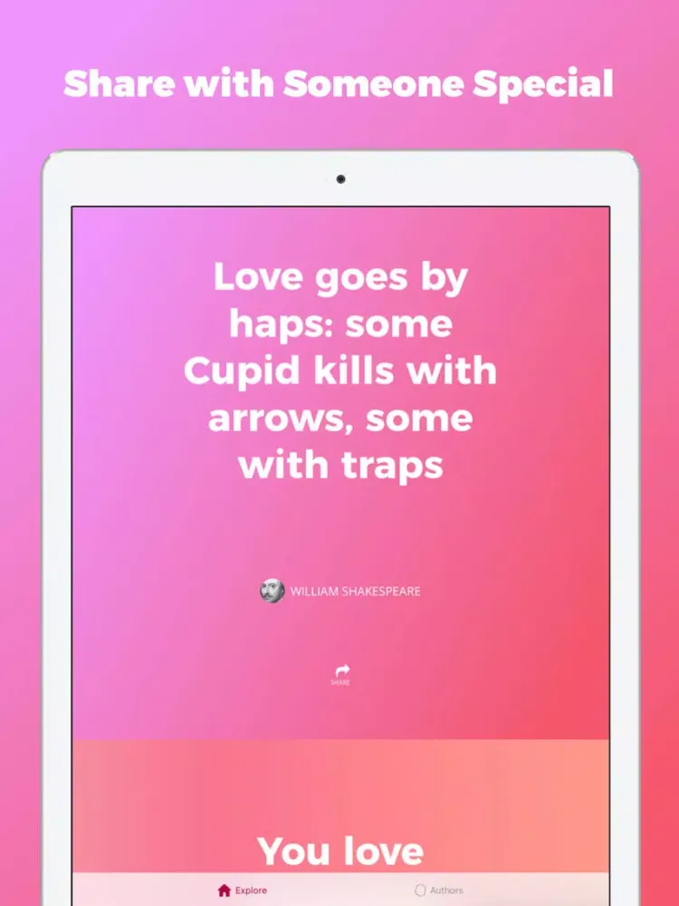 Cute Sexy Love Daily Quote App iPad 应用截图