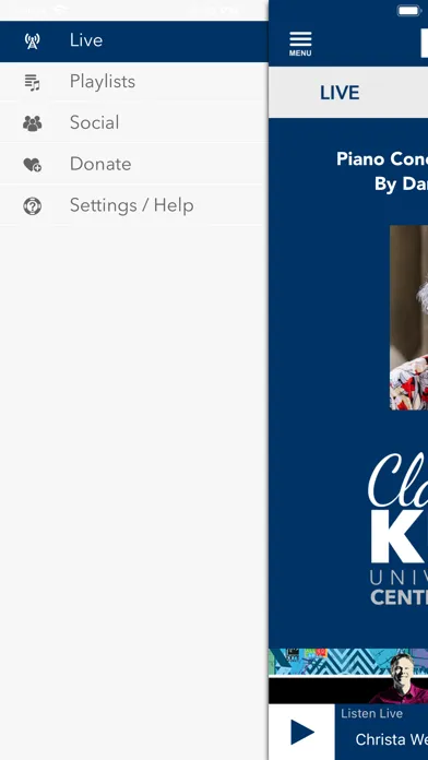 Tangkapan layar KUCO Classical Radio App