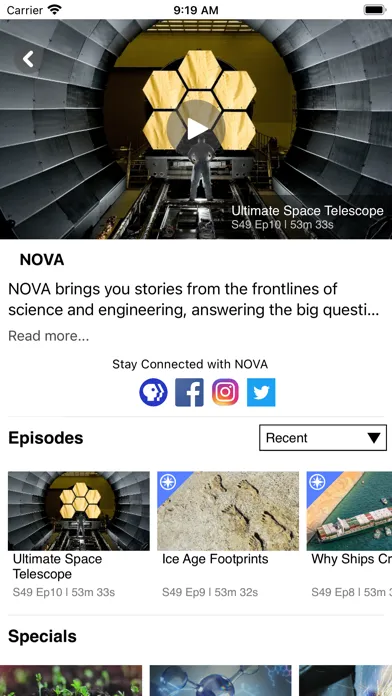 Capturas de tela do LPB App