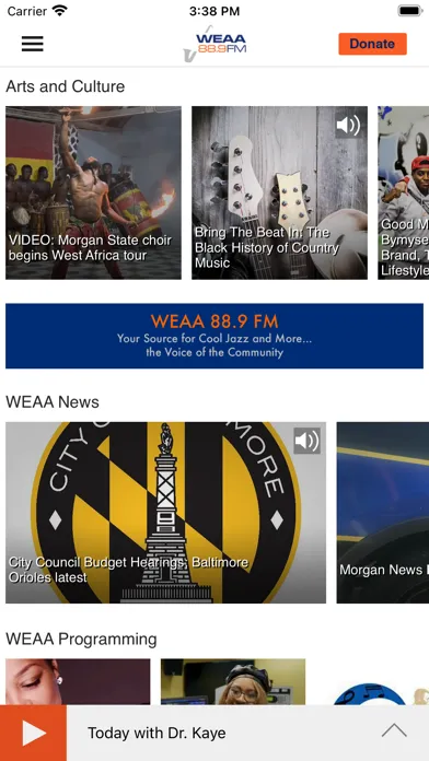 Tangkapan layar WEAA Public Radio