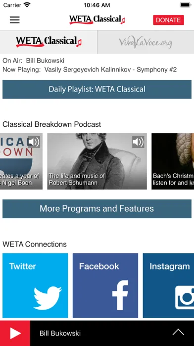 ภาพหน้าจอของ WETA Classical