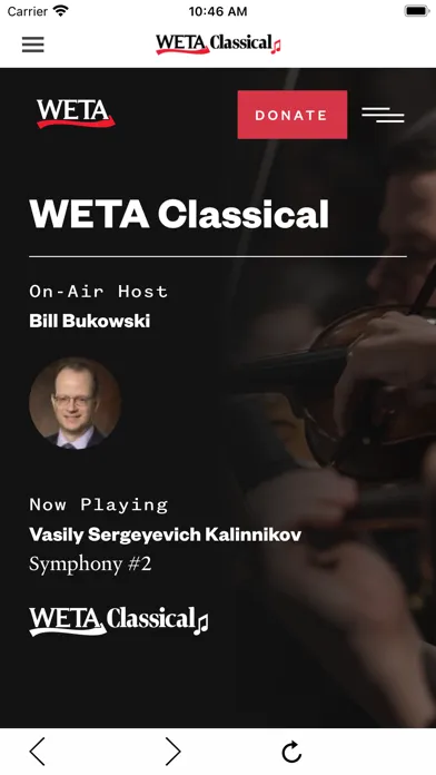 ภาพหน้าจอของ WETA Classical