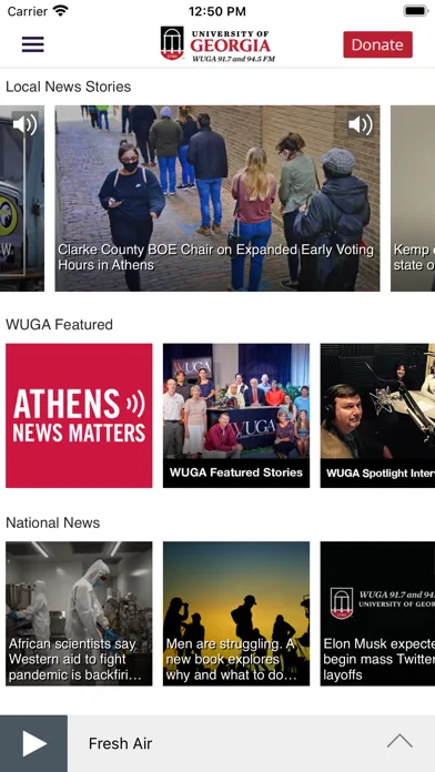 تصاویر WUGA Public Radio App