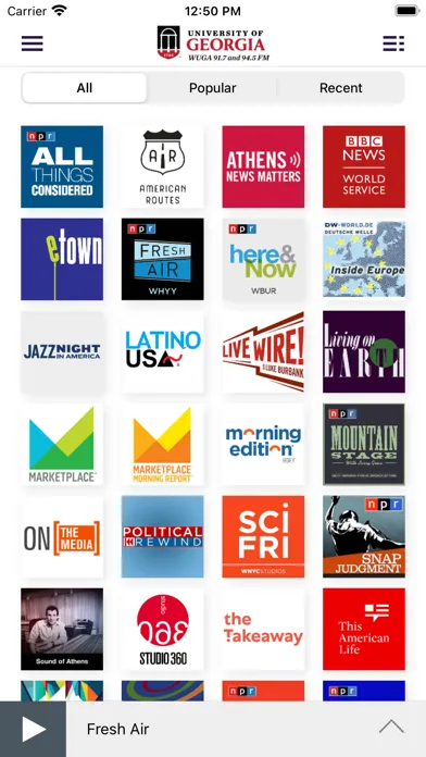 تصاویر WUGA Public Radio App