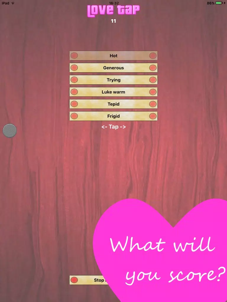 Tangkapan skrin Love-Tap iPad 