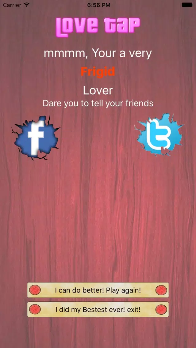 Tangkapan skrin Love-Tap