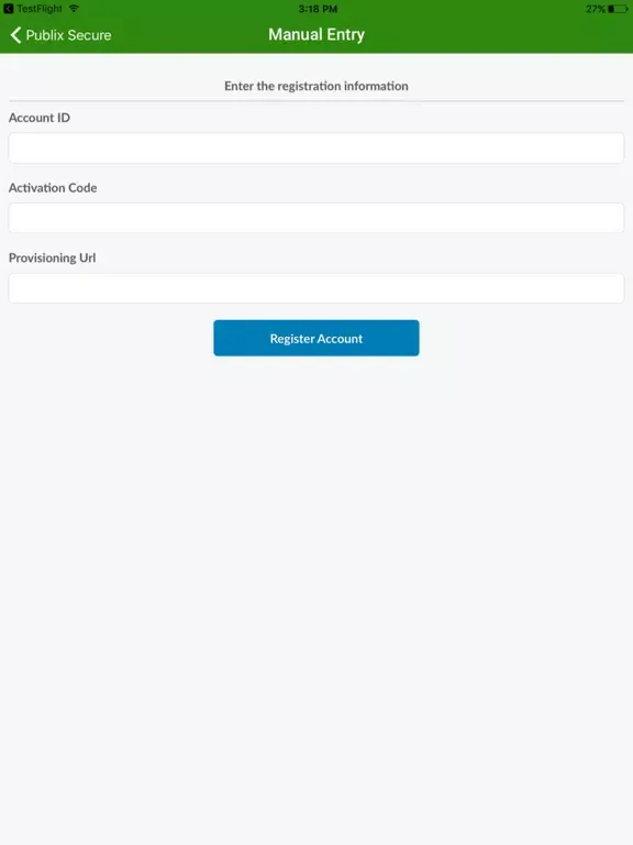 ภาพหน้าจอของ Publix Secure iPad 