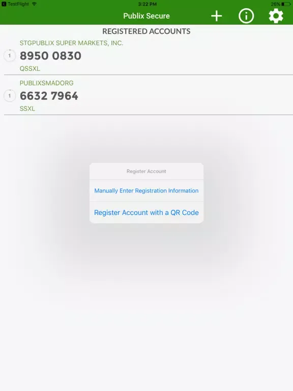ภาพหน้าจอของ Publix Secure iPad 