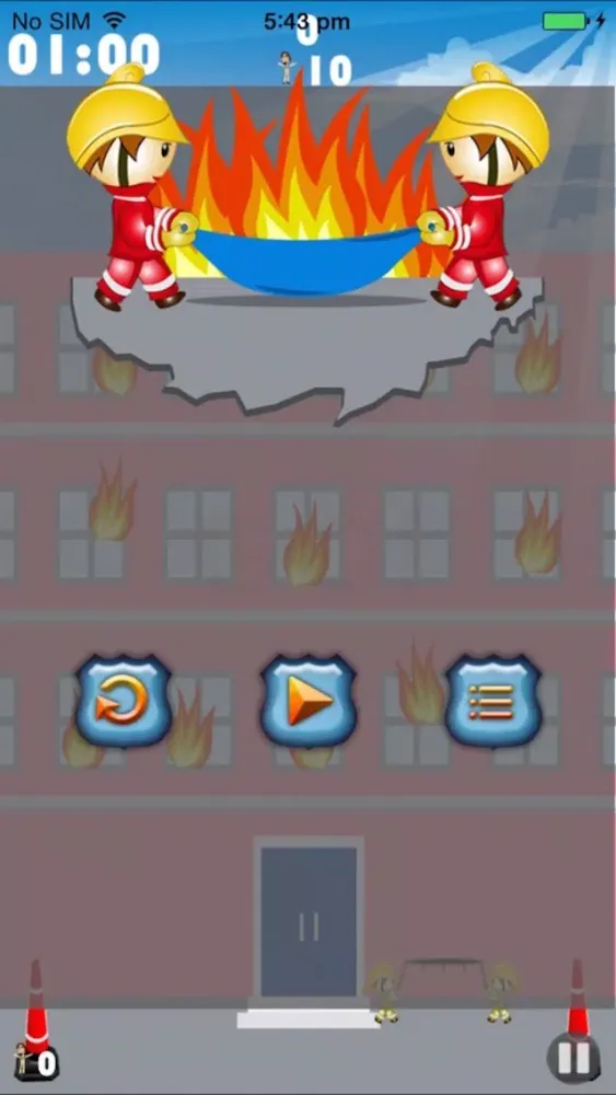 Capturas de tela do Firemen Pro - Rescue Fire Victims Jumping Off The Building