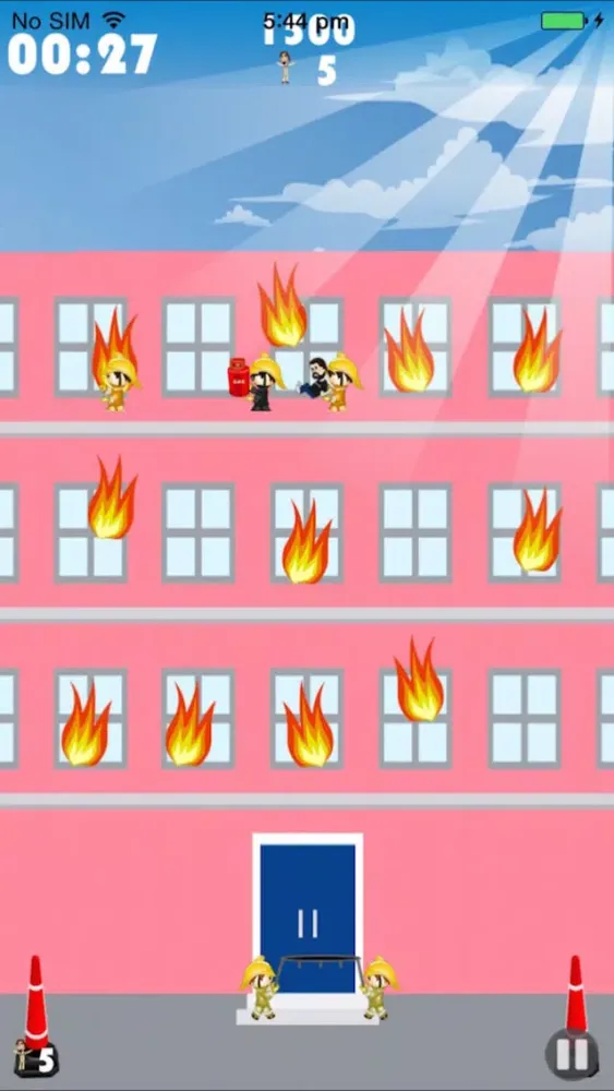 Capturas de tela do Firemen Pro - Rescue Fire Victims Jumping Off The Building