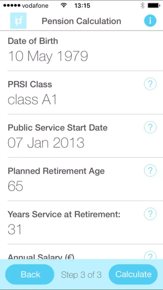 Tangkapan skrin 64 - The Pension Calculator